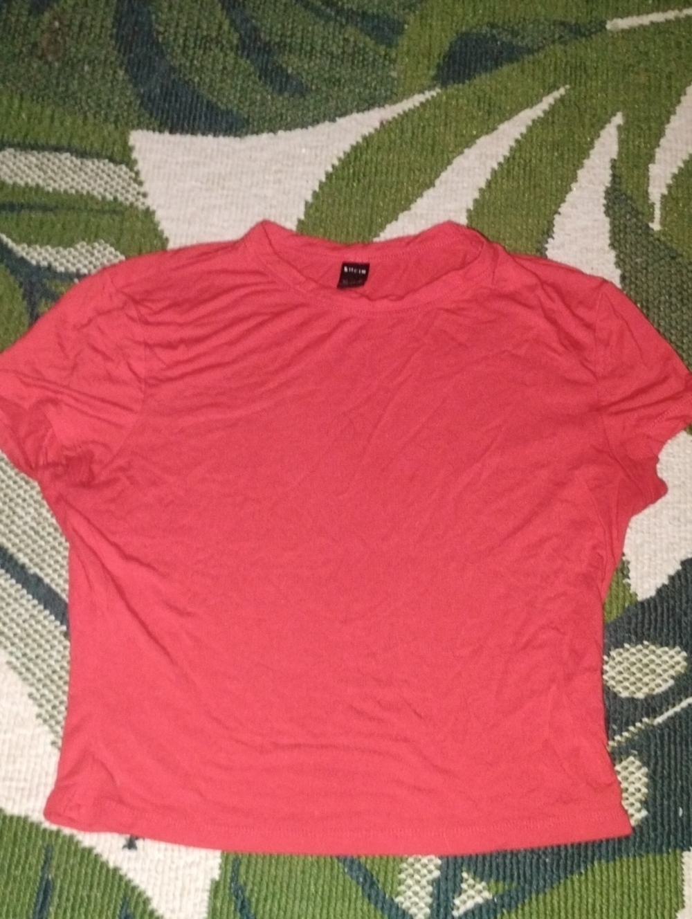 Coral Pink Basic Crewneck Tee